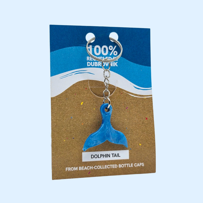Dolphin Tail Keychain - Blue Lagoon