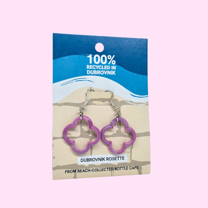 Dubrovnik Rosette Earrings - Pink Shell / 2.5 × 2.5 cm