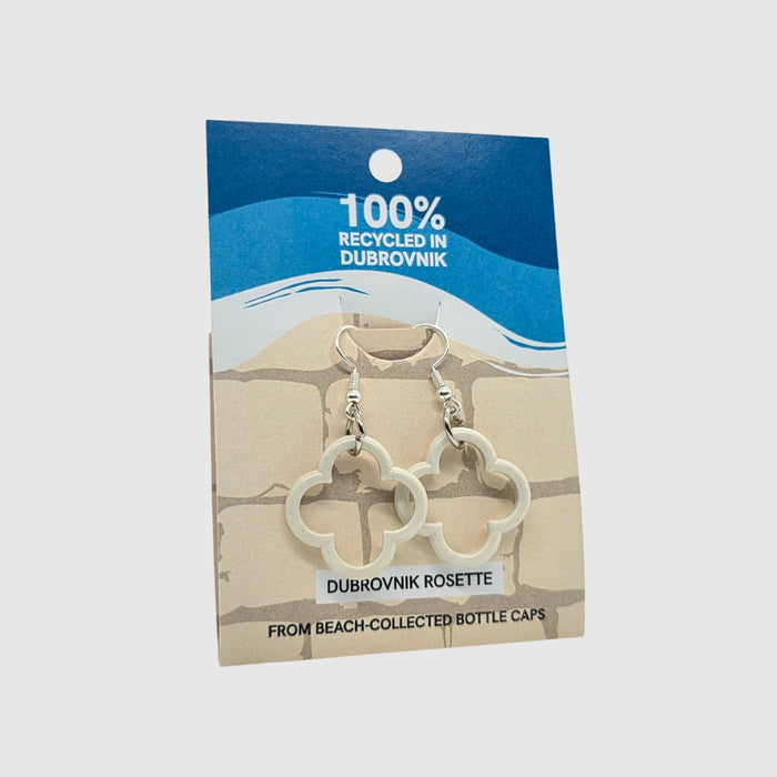 Dubrovnik Rosette Earrings - Sea Foam / 2.5 × 2.5 cm