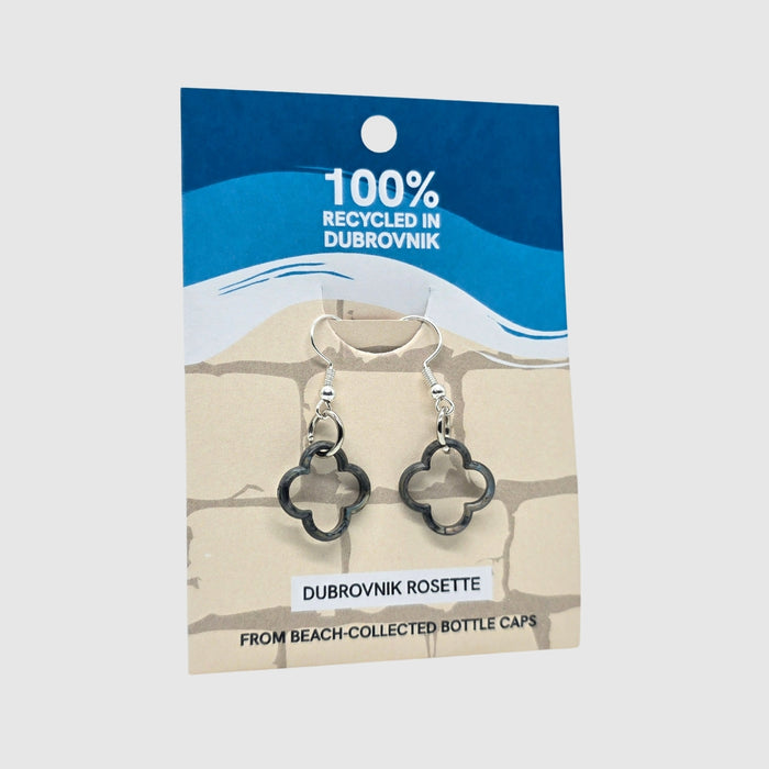 Dubrovnik Rosette Earrings - Abyss / 1.5 × 1.5 cm