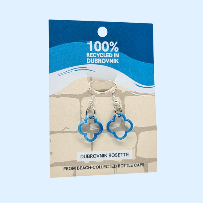 Dubrovnik Rosette Earrings - Blue Lagoon / 1.5 × 1.5 cm