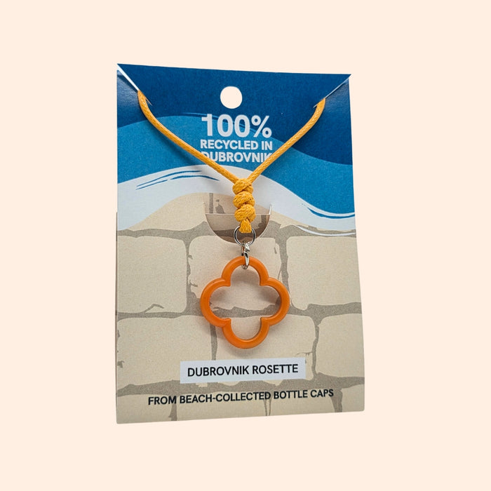 Dubrovnik Rosette Necklace - Coral Blaze