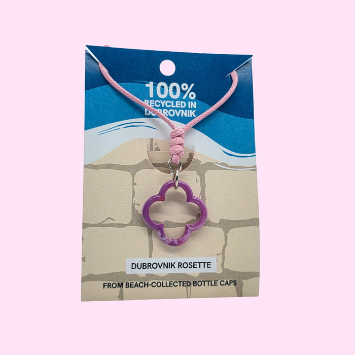Dubrovnik Rosette Necklace - Pink Shell