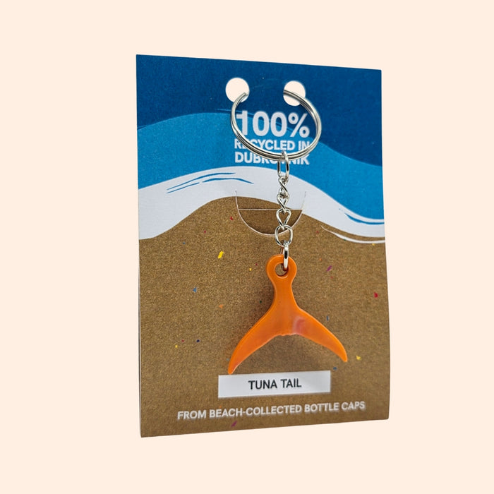 Tuna Tail Keychain - Coral Blaze