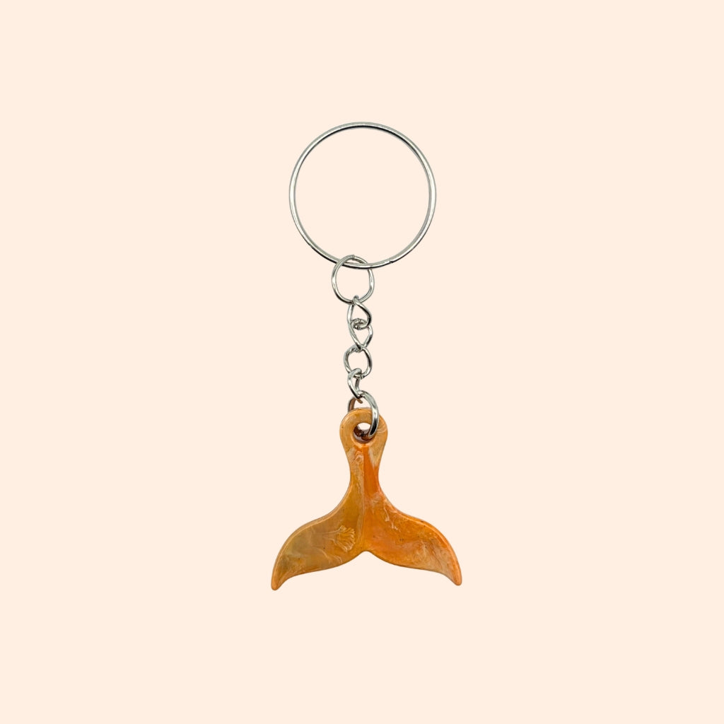 Dolphin Tail Keychain Coral Blaze