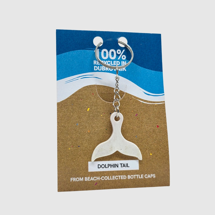 Dolphin Tail Keychain - Sea Foam