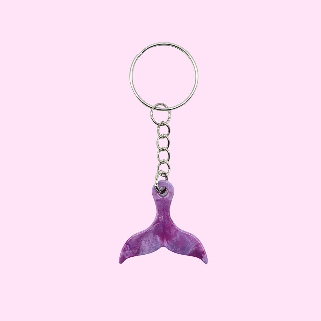 Dolphin Tail Keychain Pink Shell