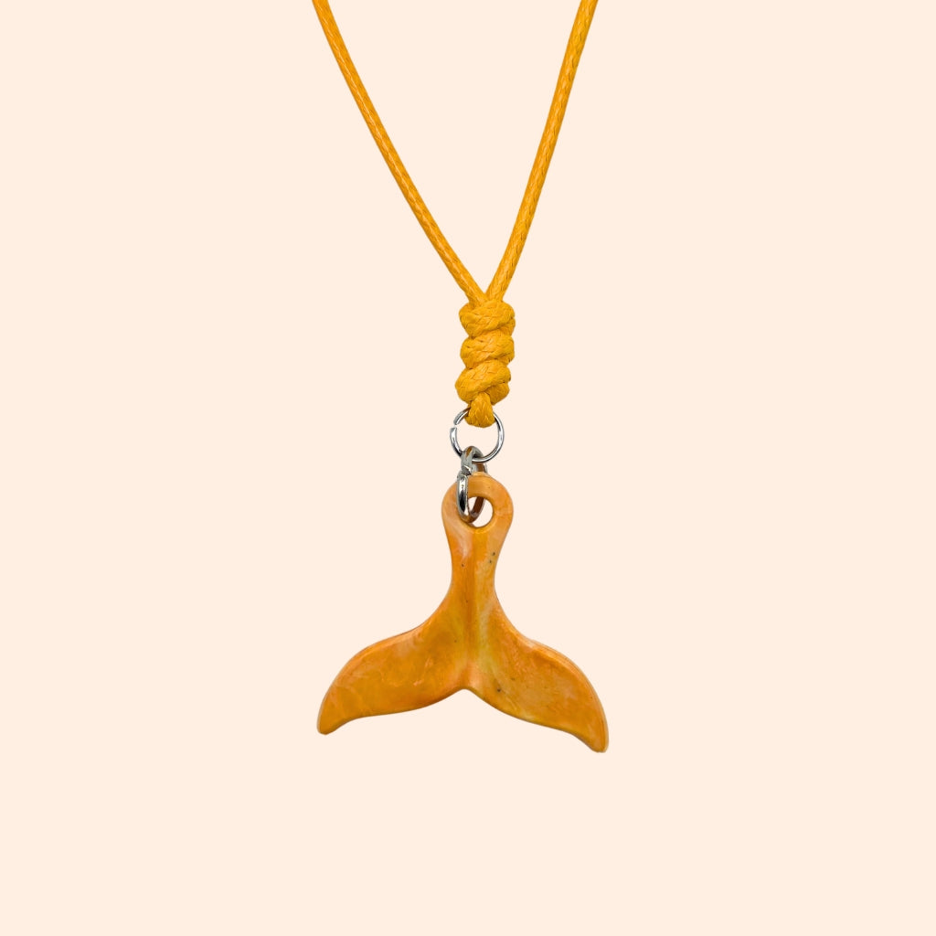 Dolphin Tail Necklace Coral Blaze
