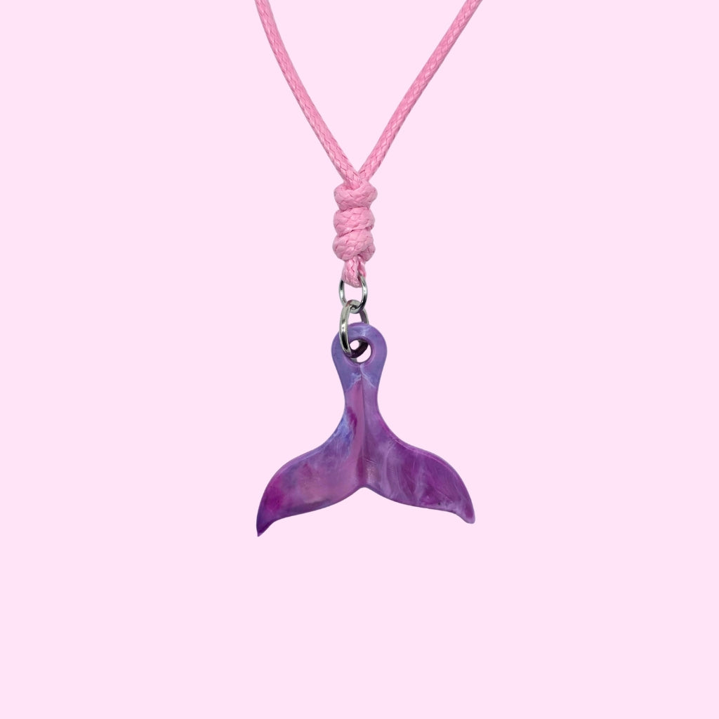Dolphin Tail Necklace Pink Shell