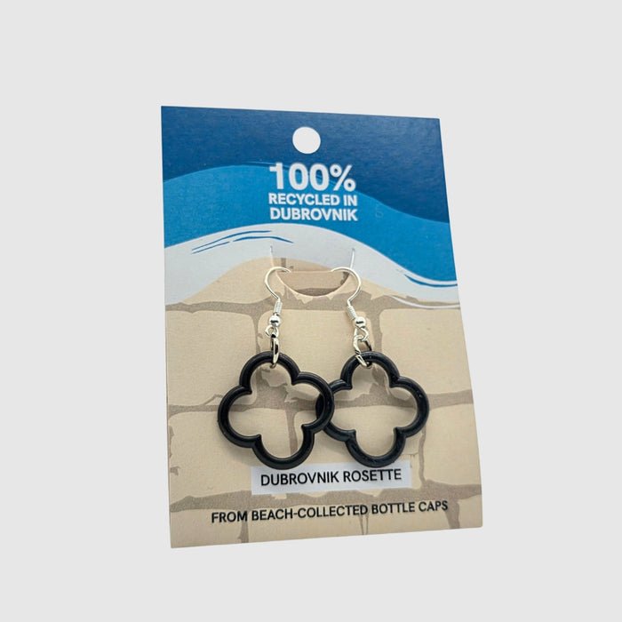 Dubrovnik Rosette Earrings - Abyss / 2.5 × 2.5 cm