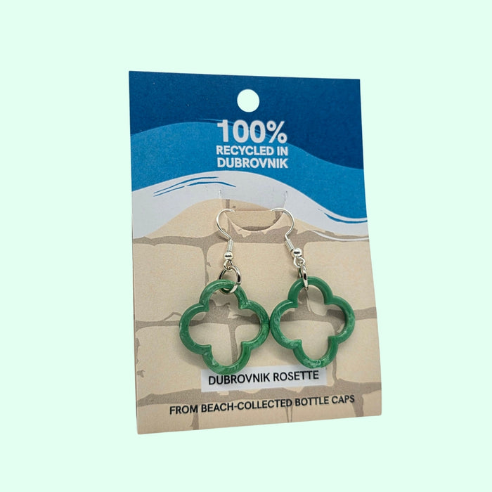 Dubrovnik Rosette Earrings - Algae Drift / 2.5 × 2.5 cm