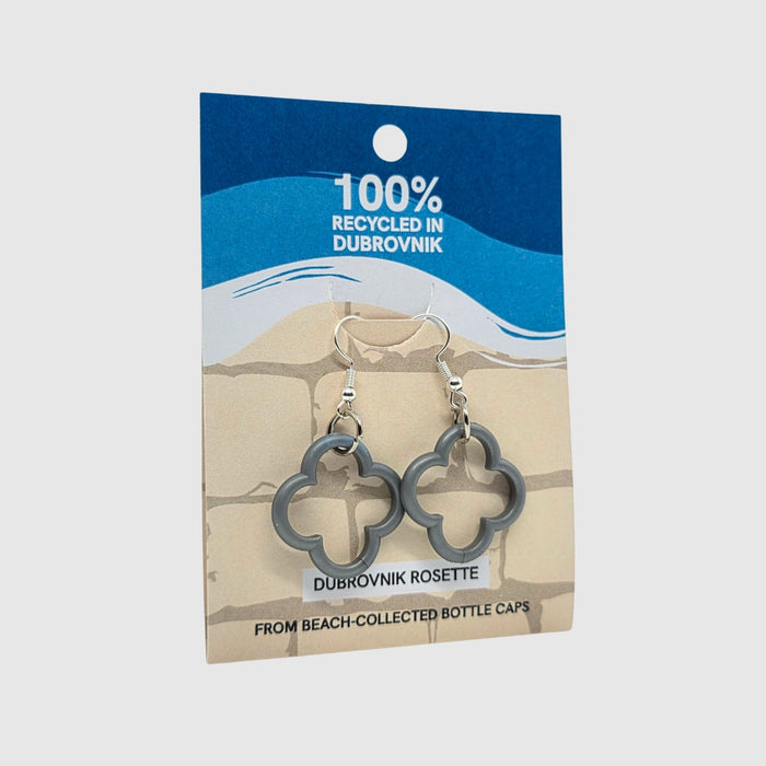 Dubrovnik Rosette Earrings - Onyx / 2.5 × 2.5 cm