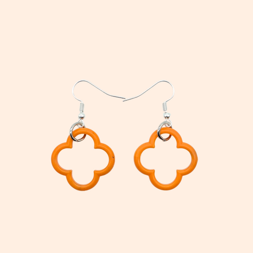Dubrovnik Rosette Earrings Coral Blaze