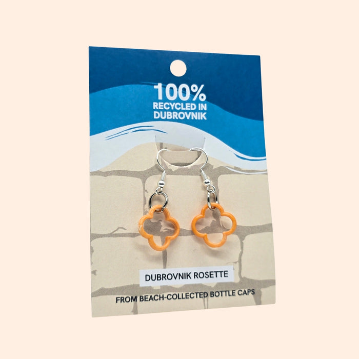 Dubrovnik Rosette Earrings - Coral Blaze / 1.5 × 1.5 cm