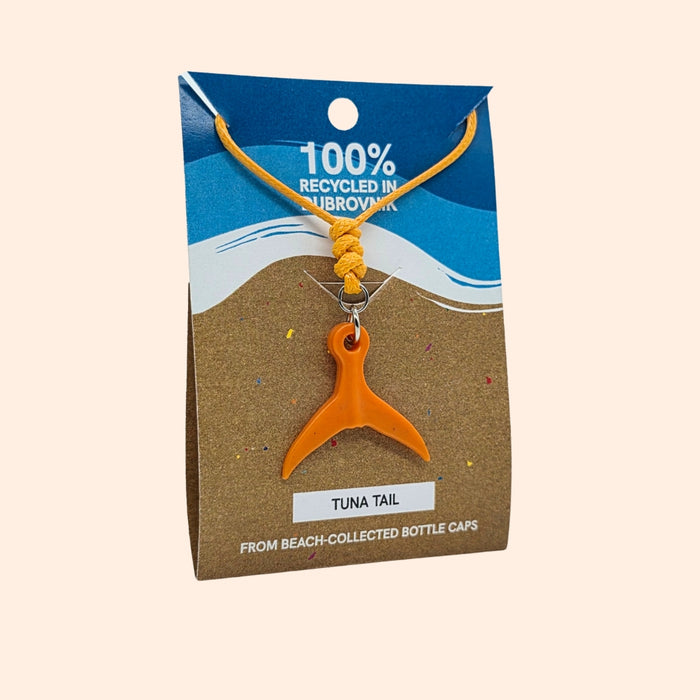 Tuna Tail Necklace - Coral Blaze